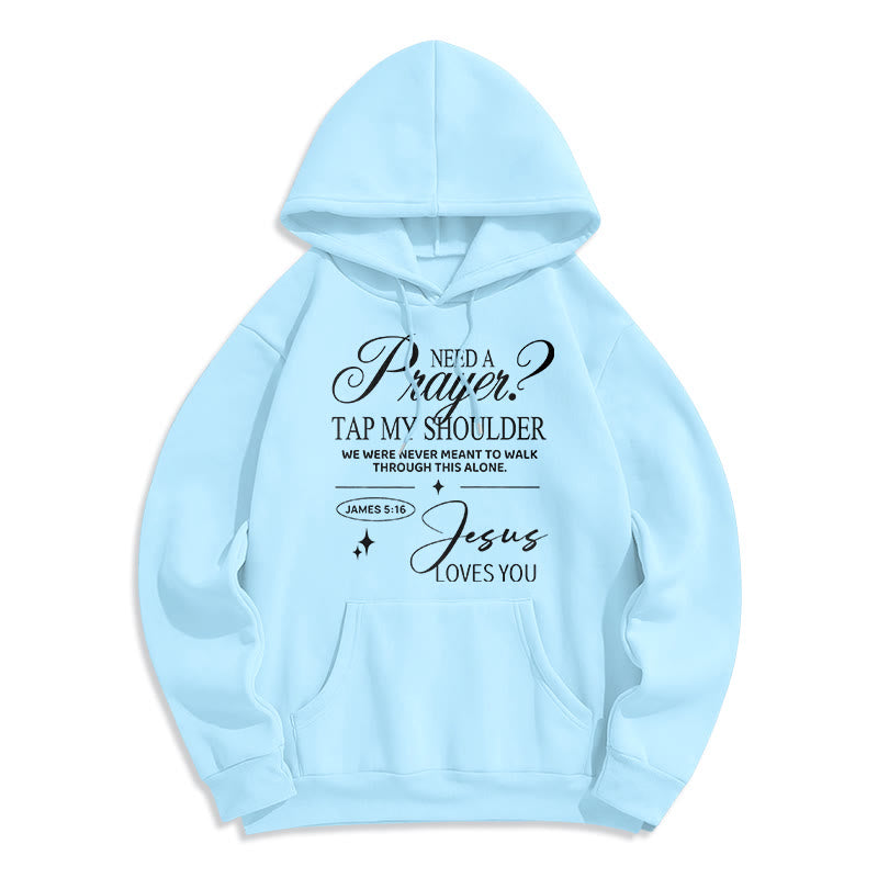 Christianartworkshop Jakobus 5:16 & Gebet Fleecegefütterter Polyester-Hoodie - Blau - 2XL - image 1