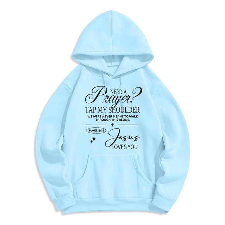 Christianartworkshop Jakobus 5:16 & Gebet Fleecegefütterter Polyester-Hoodie - Blau - 2XL - image 1
