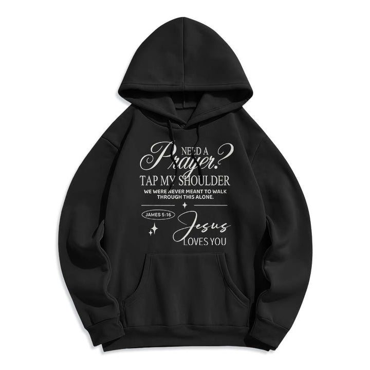 Christianartworkshop Jakobus 5:16 & Gebet Fleecegefütterter Polyester-Hoodie - Schwarz - 2XL - image 6