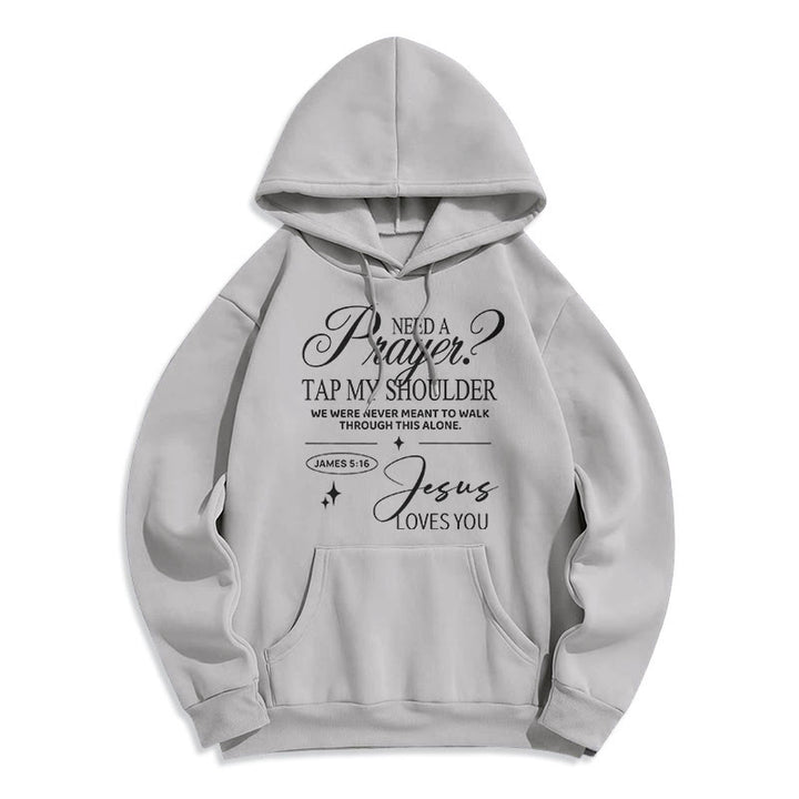 Christianartworkshop Jakobus 5:16 & Gebet Fleecegefütterter Polyester-Hoodie - Grau - 2XL - image 3