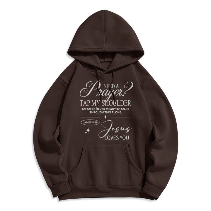 Christianartworkshop Jakobus 5:16 & Gebet Fleecegefütterter Polyester-Hoodie - Braun - 2XL - image 5