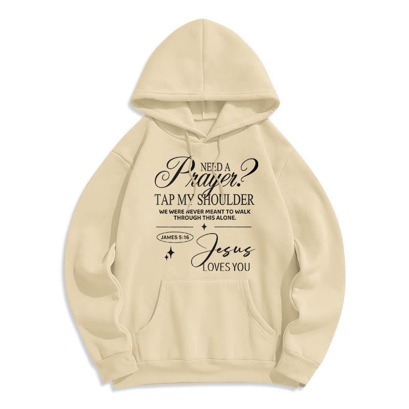 Christianartworkshop Jakobus 5:16 & Gebet Fleecegefütterter Polyester-Hoodie - Beige - 2XL - image 2