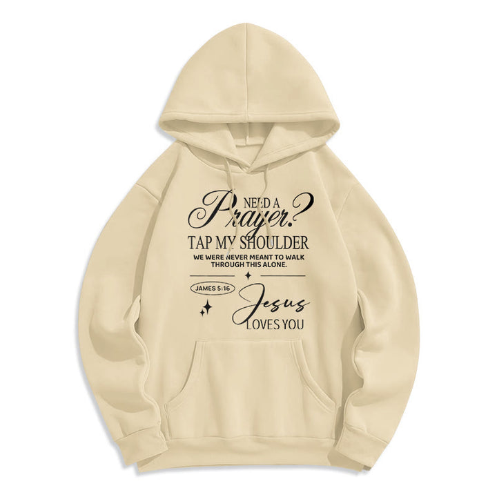 Christianartworkshop Jakobus 5:16 & Gebet Fleecegefütterter Polyester-Hoodie - Beige - 2XL - image 2