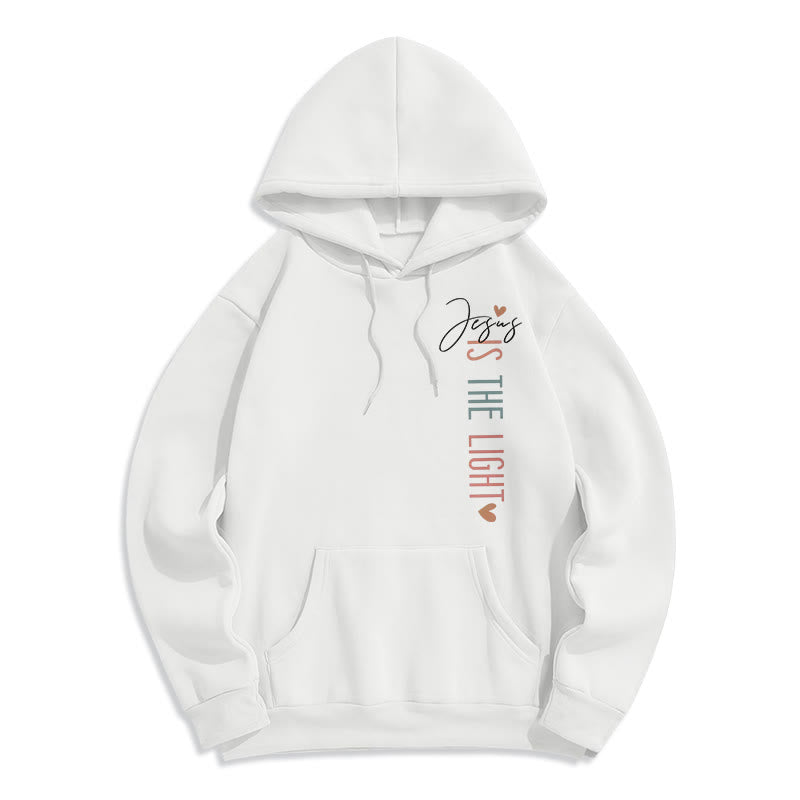 Christianartworkshop Jesus ist das Licht Blumenkreuz Glaube Fleecegefütterter Polyester-Hoodie - image 16