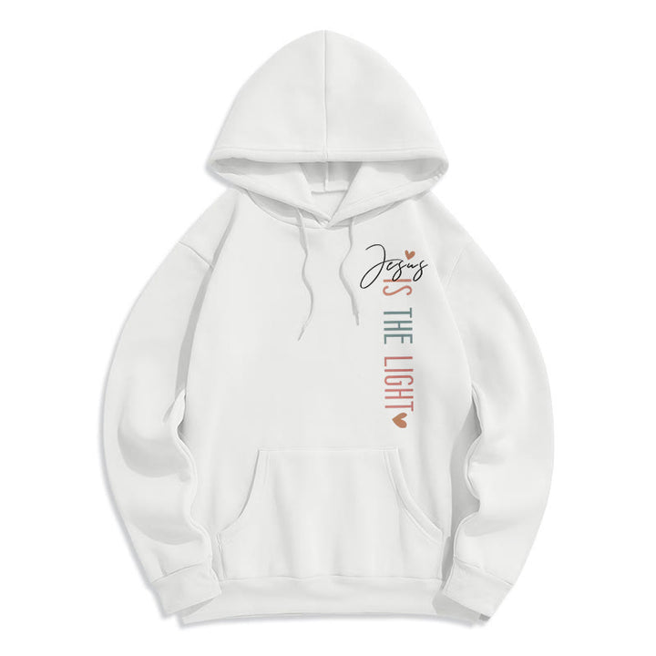 Christianartworkshop Jesus ist das Licht Blumenkreuz Glaube Fleecegefütterter Polyester-Hoodie - image 16