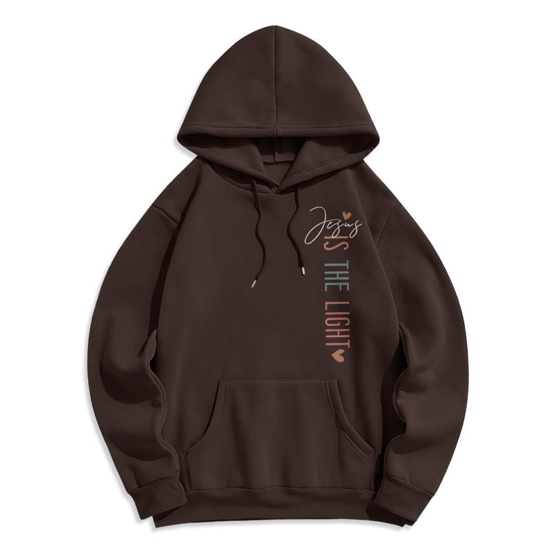 Christianartworkshop Jesus ist das Licht Blumenkreuz Glaube Fleecegefütterter Polyester-Hoodie - image 19