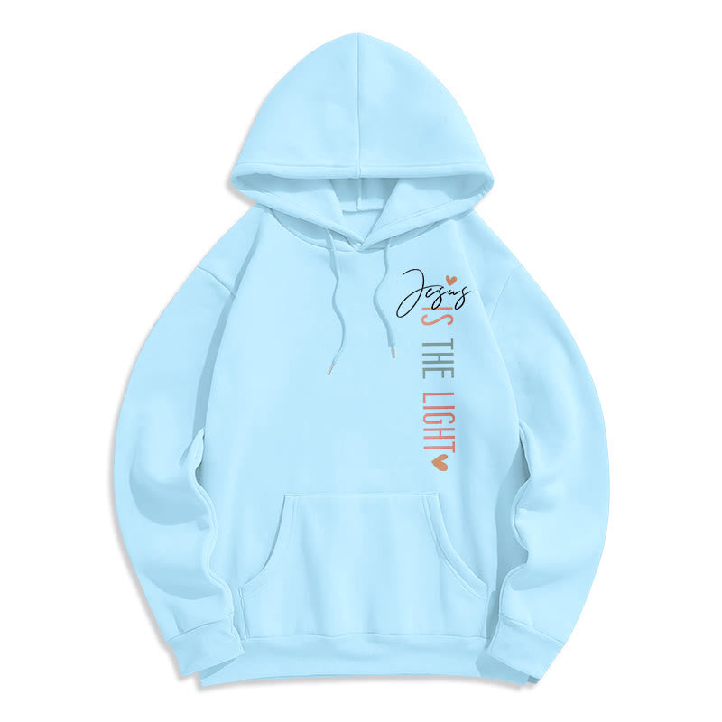 Christianartworkshop Jesus ist das Licht Blumenkreuz Glaube Fleecegefütterter Polyester-Hoodie - image 7