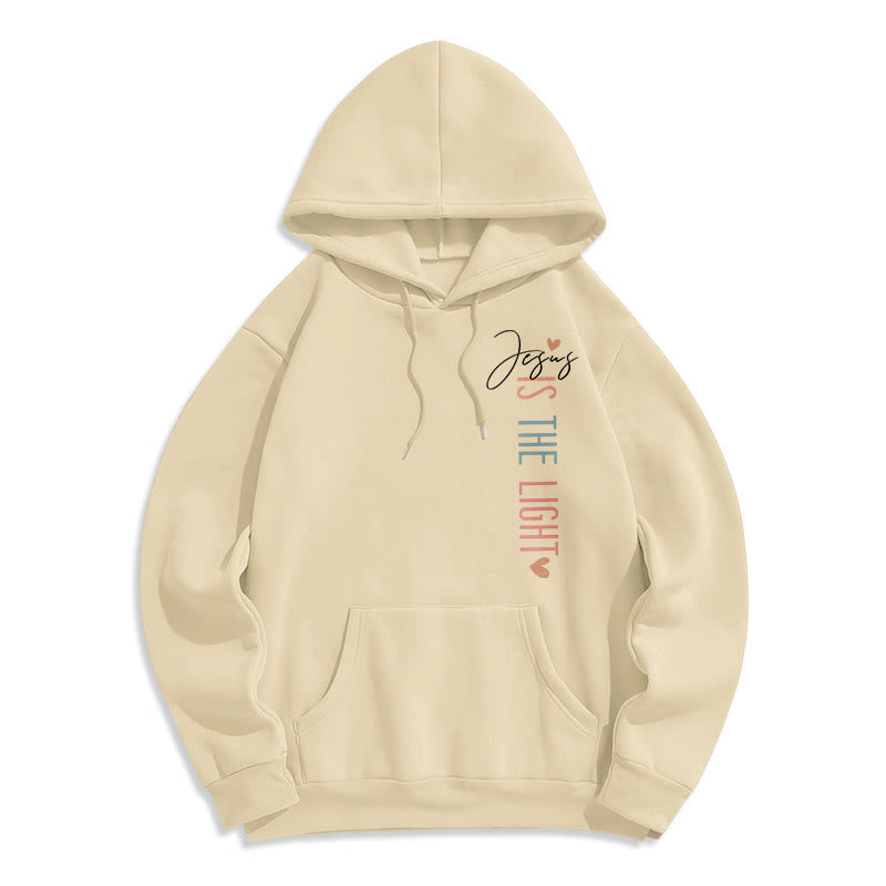Christianartworkshop Jesus ist das Licht Blumenkreuz Glaube Fleecegefütterter Polyester-Hoodie - image 10