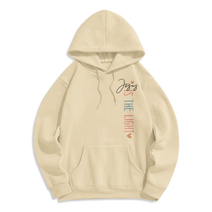 Christianartworkshop Jesus ist das Licht Blumenkreuz Glaube Fleecegefütterter Polyester-Hoodie - image 10