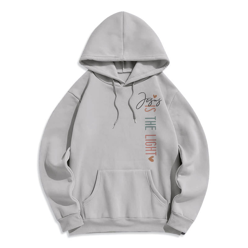 Christianartworkshop Jesus ist das Licht Blumenkreuz Glaube Fleecegefütterter Polyester-Hoodie - image 13