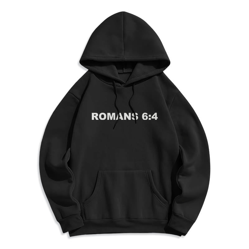 Christianartworkshop Römer 6:4 Auferstanden zum Leben Fleecegefütterter Polyester-Hoodie - image 4