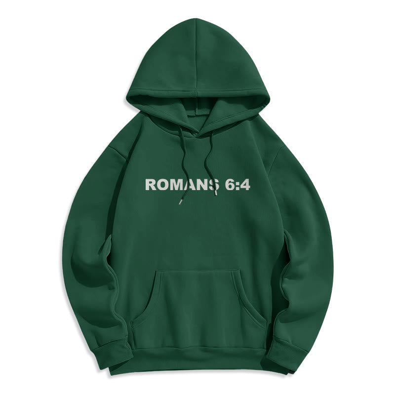 Christianartworkshop Römer 6:4 Auferstanden zum Leben Fleecegefütterter Polyester-Hoodie - image 7