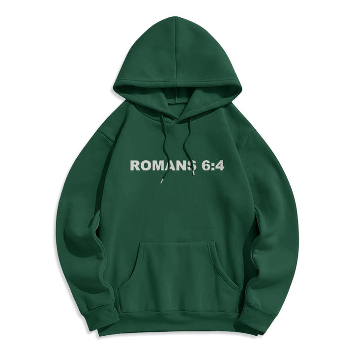 Christianartworkshop Römer 6:4 Auferstanden zum Leben Fleecegefütterter Polyester-Hoodie - image 7