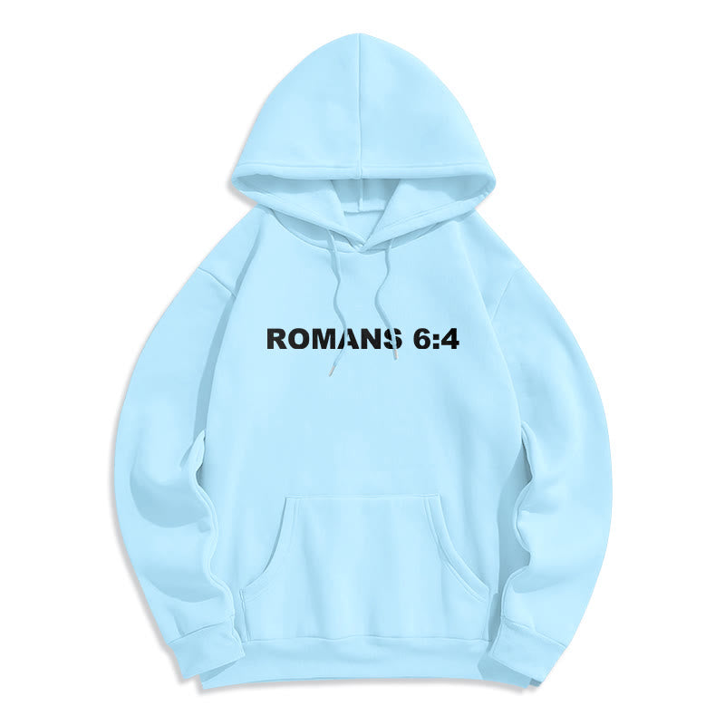 Christianartworkshop Römer 6:4 Auferstanden zum Leben Fleecegefütterter Polyester-Hoodie - image 13