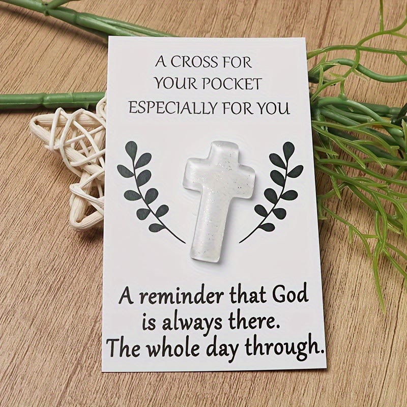 Glitzerndes Taschenkreuz von Christianartworkshop: Tragbare Glaubenserinnerung für den Alltag - Weiß - image 1