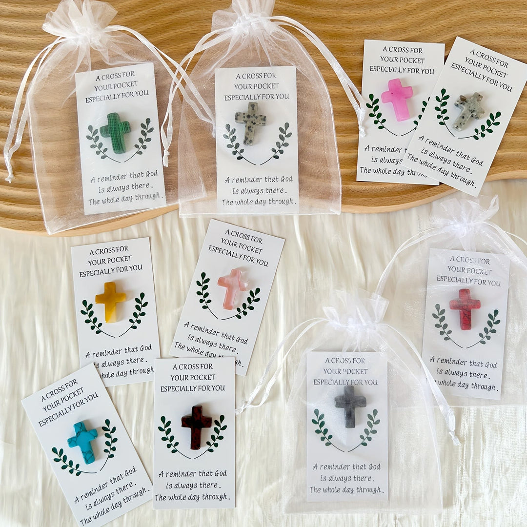 Christianartworkshop 24/48/80-teiliges Sortiment an Taschenkreuzen: Symbole der göttlichen Gegenwart aus unterschiedlichen Materialien - image 1