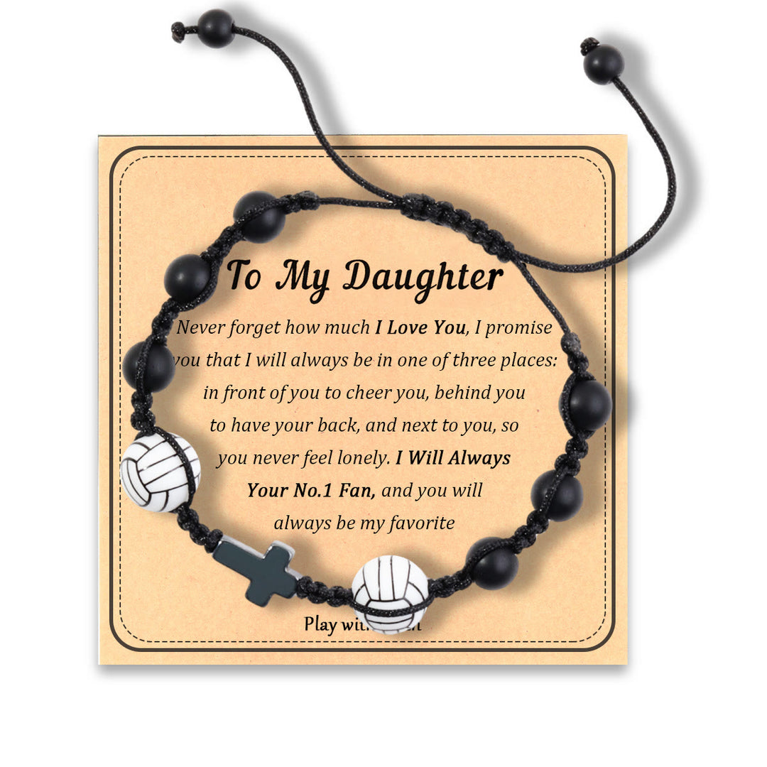 Christliches Armband „Glaube“ mit Sportmotiv von Christianartworkshop: Herzliche Botschaftskarte für den Alltag - Volleyball-Tochter - image 0