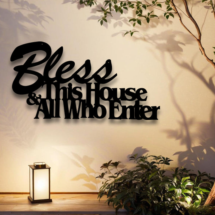 Christianartworkshop „Bless This House Decor“: Ein zartes Glaubensgeschenk für Ihre Lieben - Schwarz - 15,75''*14,7''/40*21cm - image 0