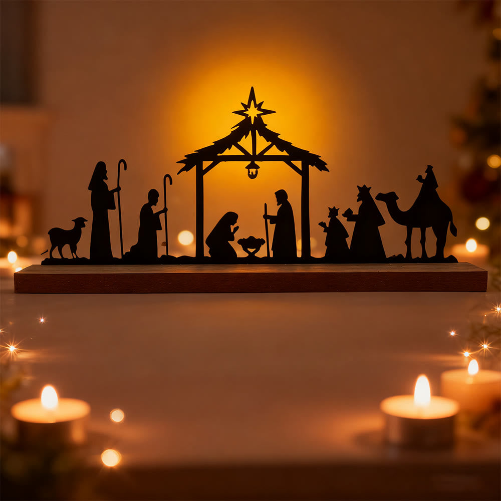 Christliche Kunstwerkstatt: Krippendekoration aus Eisen mit dem Stern von Bethlehem – Ein ständiges Symbol des Wunders für Ihr Zuhause - image 3