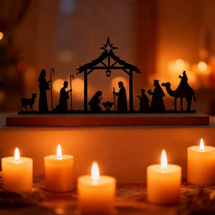 Christliche Kunstwerkstatt: Krippendekoration aus Eisen mit dem Stern von Bethlehem – Ein ständiges Symbol des Wunders für Ihr Zuhause - image 2