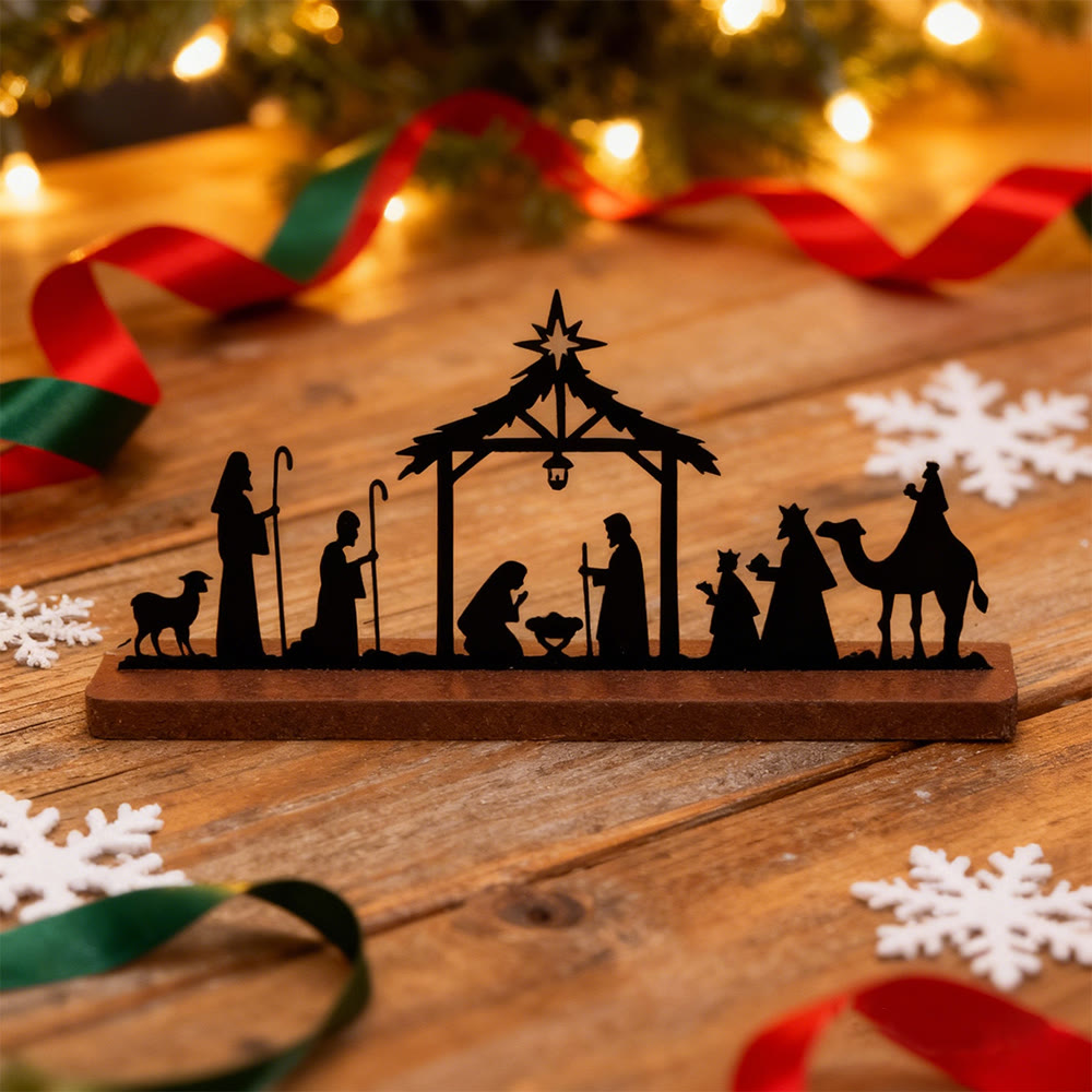 Christliche Kunstwerkstatt: Krippendekoration aus Eisen mit dem Stern von Bethlehem – Ein ständiges Symbol des Wunders für Ihr Zuhause - image 5