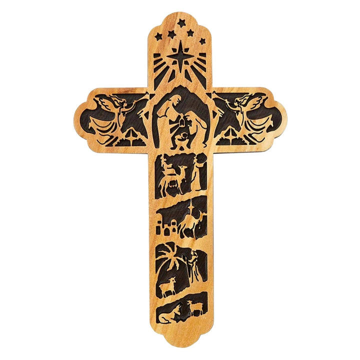 Aufwendige Krippenfigur mit Kreuzmotiv von Christianartworkshop: Erinnerung an die ständige Gnade für Zuhause - image 2
