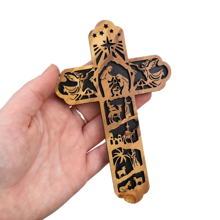 Aufwendige Krippenfigur mit Kreuzmotiv von Christianartworkshop: Erinnerung an die ständige Gnade für Zuhause - image 1