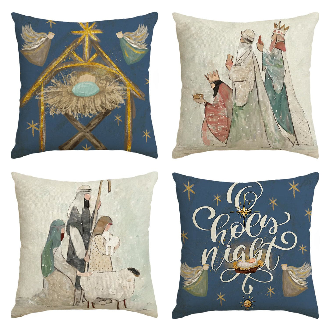 Christianartworkshop Kissen-Set „Heilige Nacht“: Stilvolles Glaubenssymbol für gemütliche Dekoration - image 4