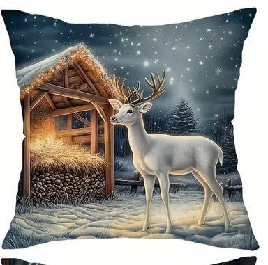 Christianartworkshop Weiches, schneebedecktes Krippenkissen: Tragbare Erinnerung an sanfte Gnade - B - 19,7''*19,7''/50*50cm - image 7