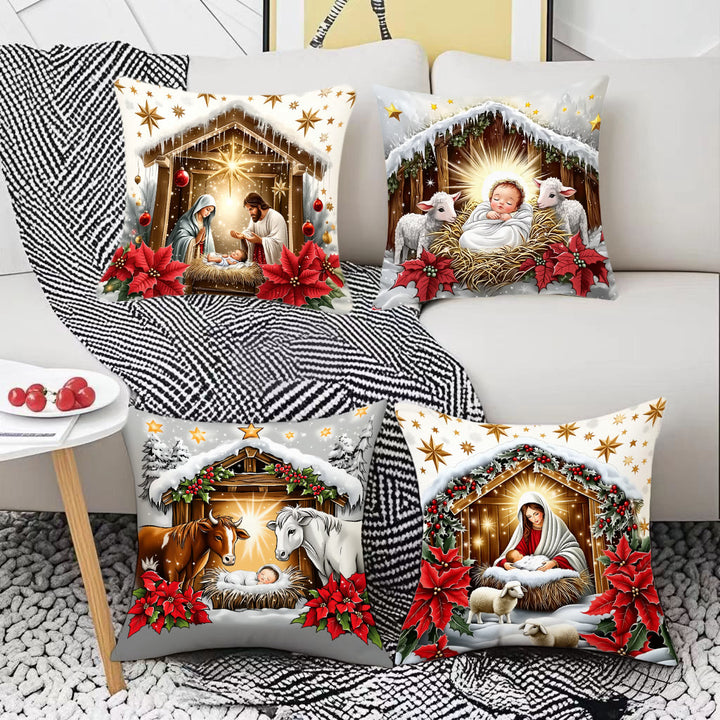 Festliches Krippenkissen-Set von Christianartworkshop: Erinnerung an Glauben und Weihnachtsfreude für Räume - image 2