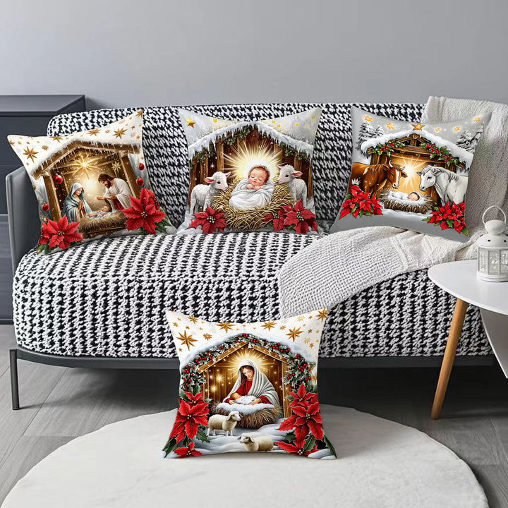 Festliches Krippenkissen-Set von Christianartworkshop: Erinnerung an Glauben und Weihnachtsfreude für Räume - image 4