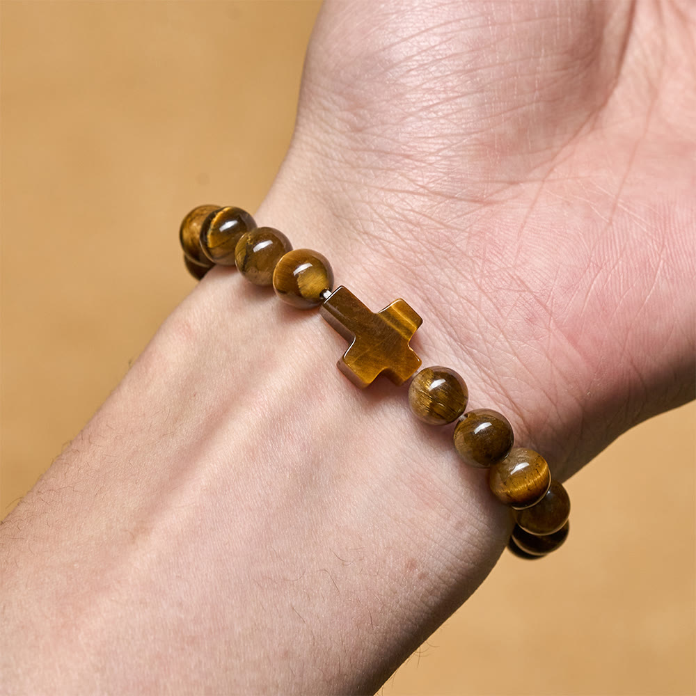 Christianartworkshop Tigeraugen-Rosenkranz-Armband: Ein Stein der Besinnung - image 1