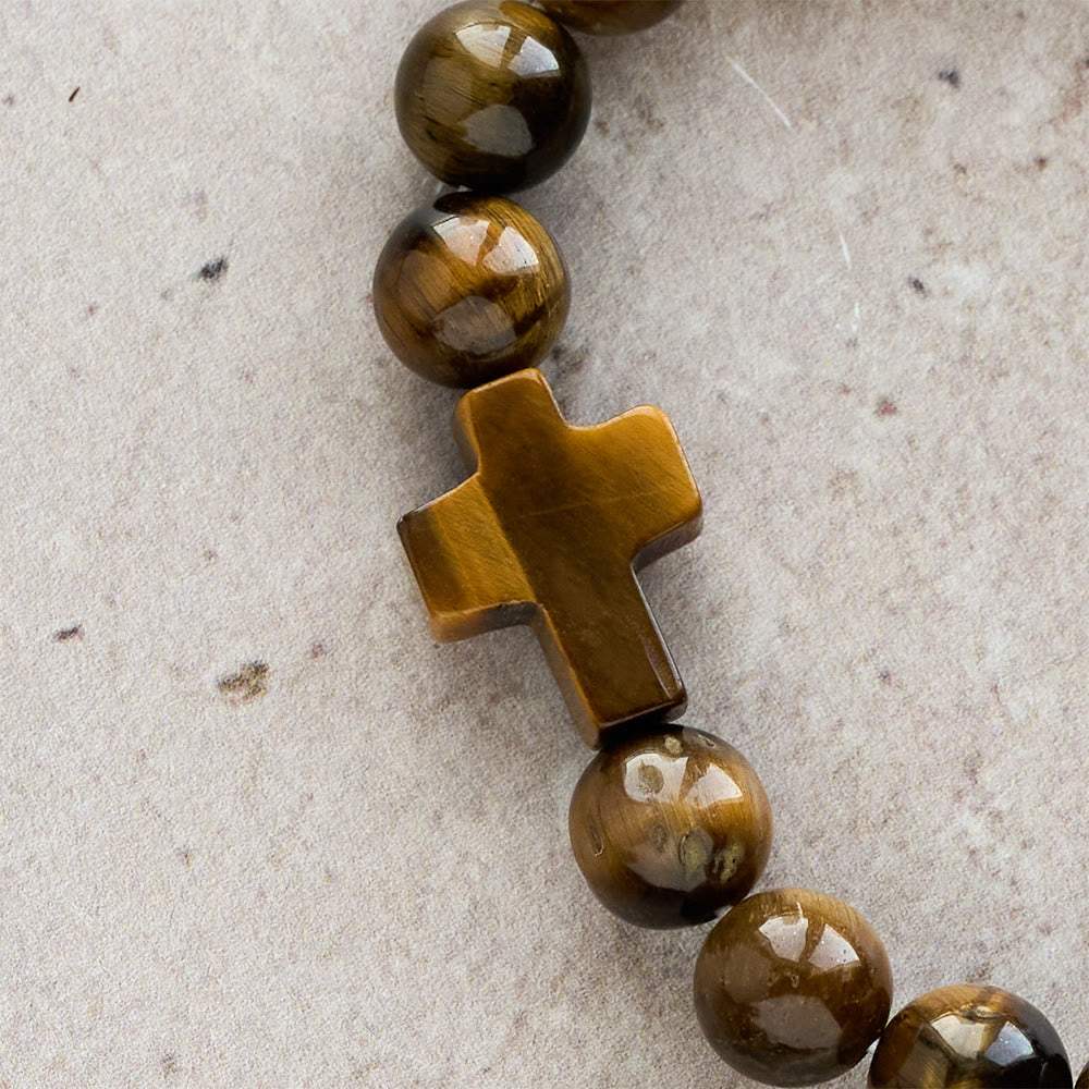 Christianartworkshop Tigeraugen-Rosenkranz-Armband: Ein Stein der Besinnung - image 4
