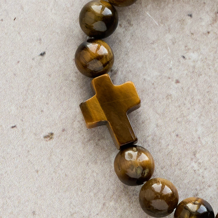 Christianartworkshop Tigeraugen-Rosenkranz-Armband: Ein Stein der Besinnung - image 4