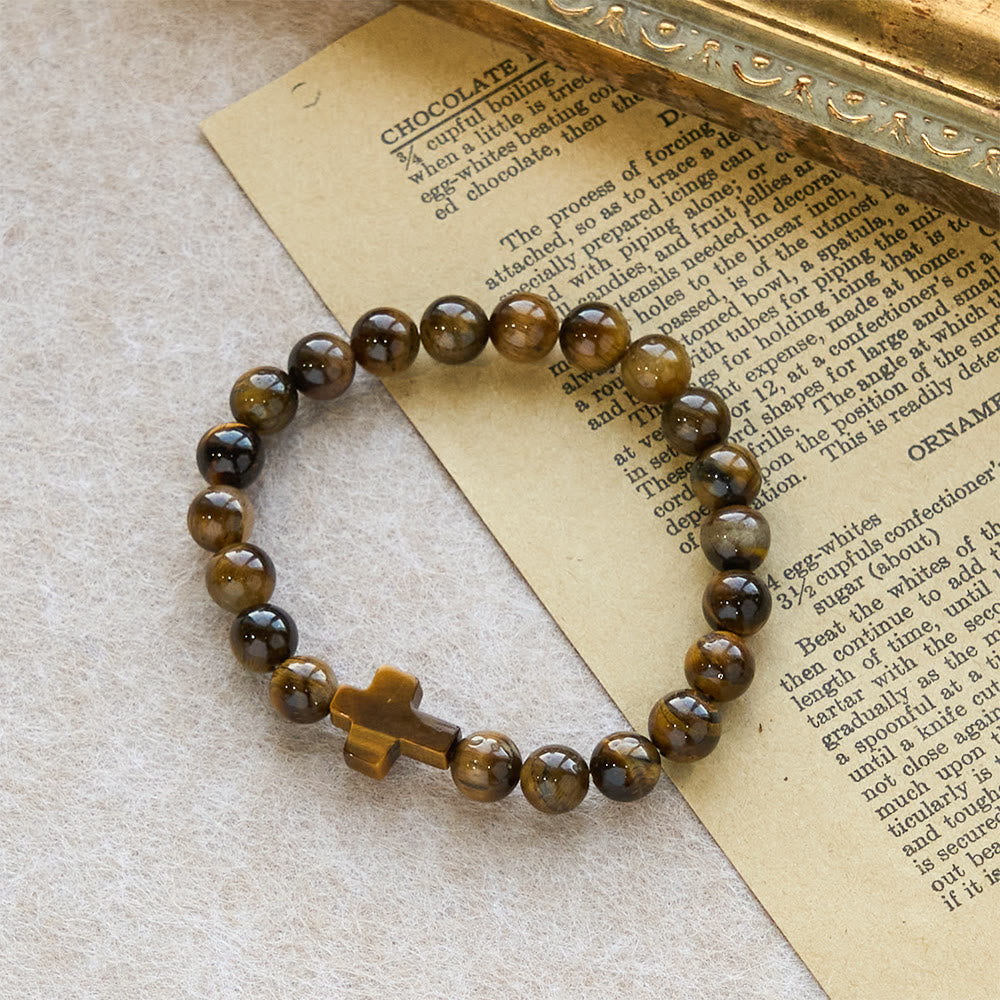 Christianartworkshop Tigeraugen-Rosenkranz-Armband: Ein Stein der Besinnung - image 3