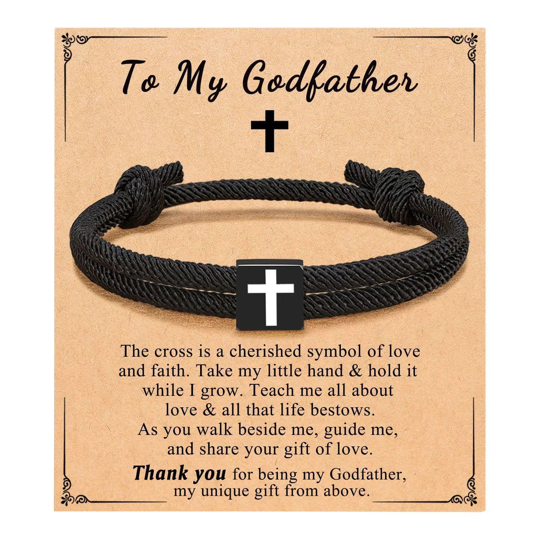 Christianartworkshop Milano Seilkreuz-Armband mit Geschenkkarte: Ein liebevoller Segen für Taufe und besondere Anlässe - An meinen Paten - image 16
