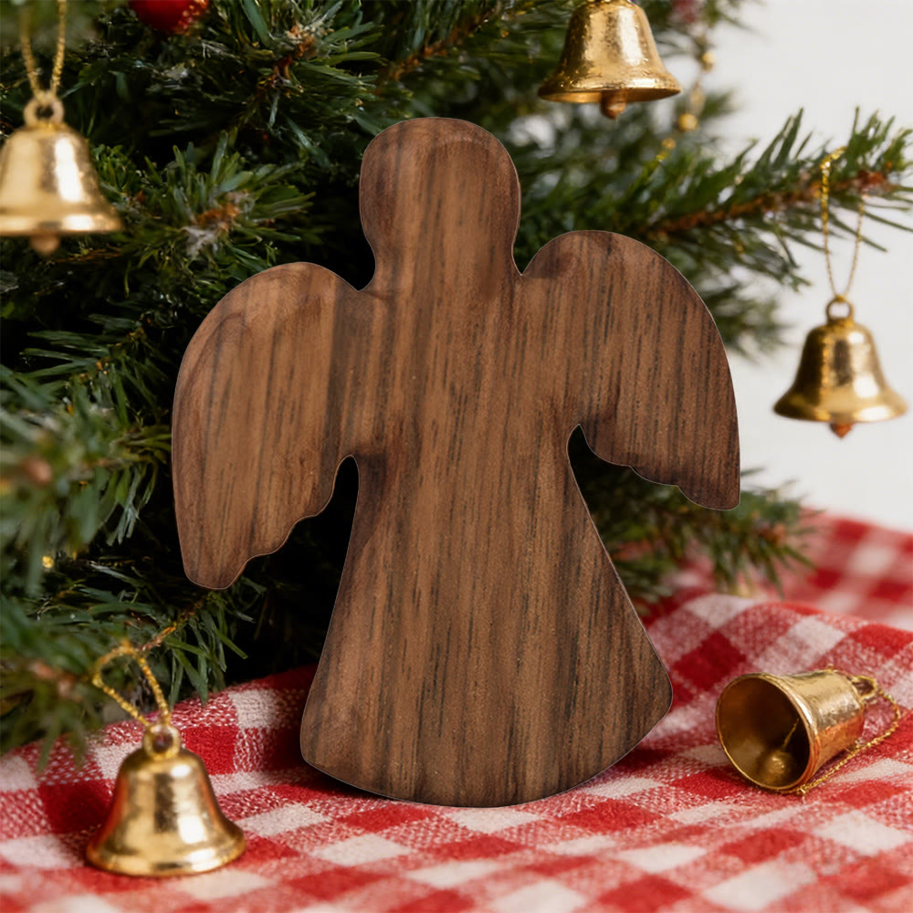 Christianartworkshop Oliven- und Walnuss-Engel-Andenken: Personalisierter Gnadenanhänger - Schwarznuss A - image 6