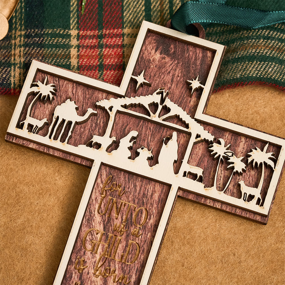 Christliche Kunstwerkstatt: Krippen-3D-Hängeornament: Heilige Geschichte & Bibelverse - image 11