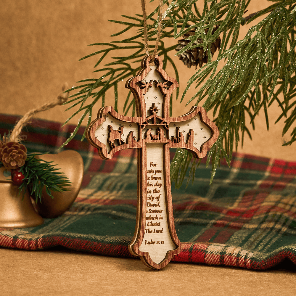Christliche Kunstwerkstatt: Krippen-3D-Hängeornament: Heilige Geschichte & Bibelverse - Weihnachtsgeschichte-5 - image 8