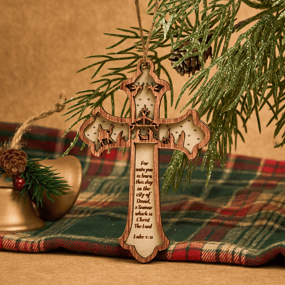 Christliche Kunstwerkstatt: Krippen-3D-Hängeornament: Heilige Geschichte & Bibelverse - image 19