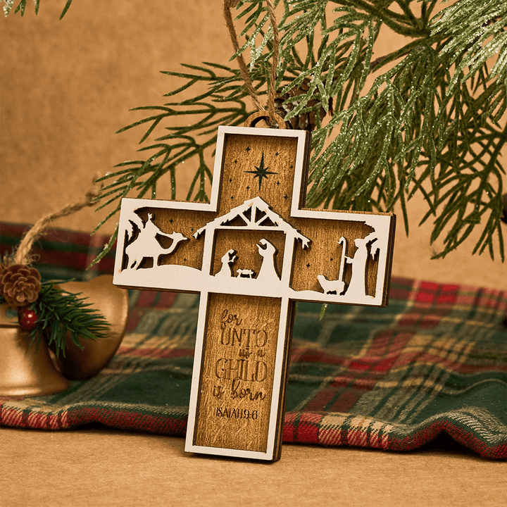 Christliche Kunstwerkstatt: Krippen-3D-Hängeornament: Heilige Geschichte & Bibelverse - Weihnachtsgeschichte-3 - image 6