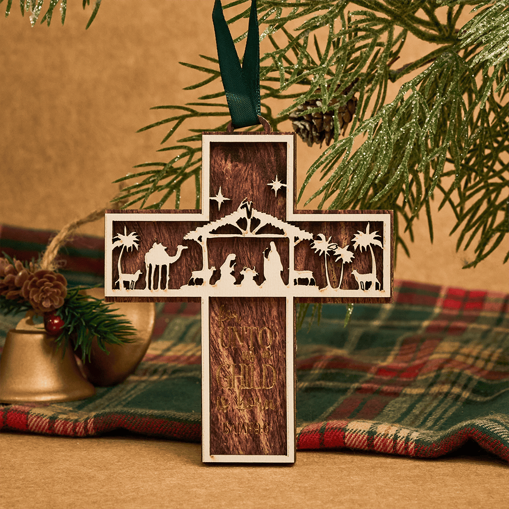 Christliche Kunstwerkstatt: Krippen-3D-Hängeornament: Heilige Geschichte & Bibelverse - image 16