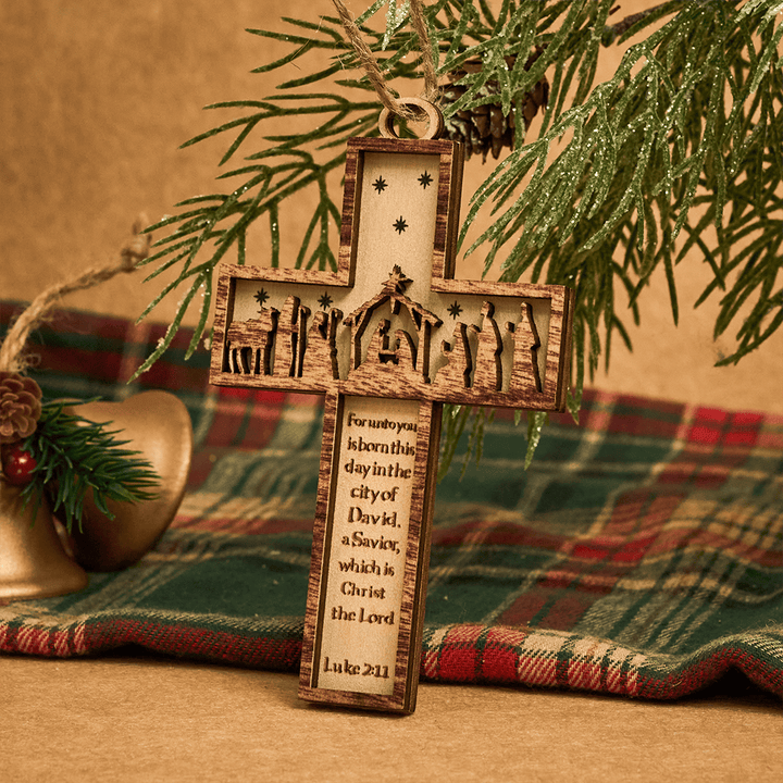 Christliche Kunstwerkstatt: Krippen-3D-Hängeornament: Heilige Geschichte & Bibelverse - Weihnachtsgeschichte-4 - image 7