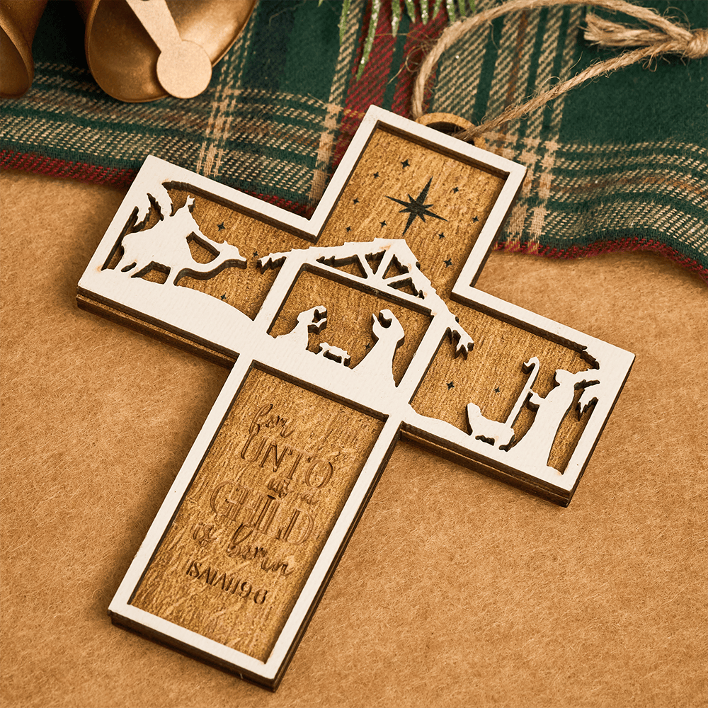 Christliche Kunstwerkstatt: Krippen-3D-Hängeornament: Heilige Geschichte & Bibelverse - image 10