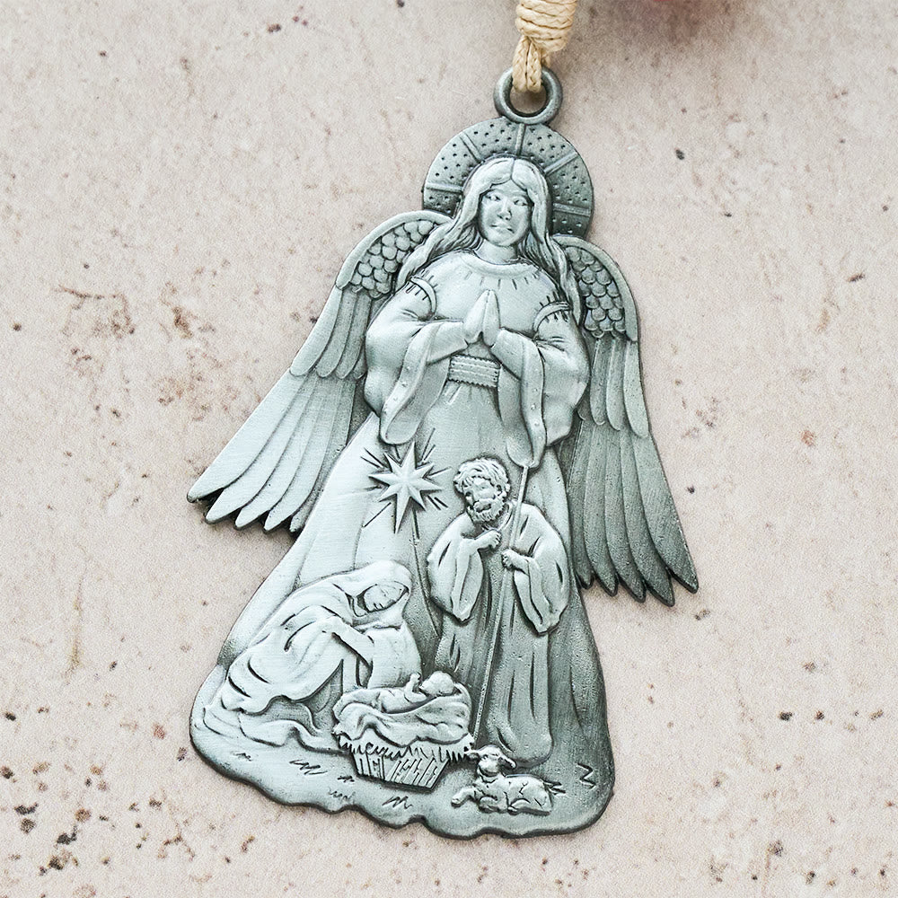Christianartworkshop 3-teiliger Weihnachtsrosenkranz mit Krippenmotiv: Weihnachtliche Glitzerperlen & einzigartige Anhänger mit Geburtsszene - image 13