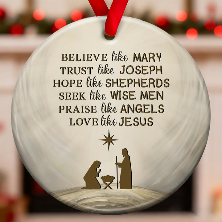 Christliche Weihnachtsdekoration mit Tugendspruch: Stilvolles Glaubenssymbol für die Weihnachtszeit - image 7