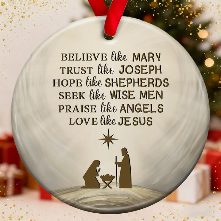 Christliche Weihnachtsdekoration mit Tugendspruch: Stilvolles Glaubenssymbol für die Weihnachtszeit - image 9