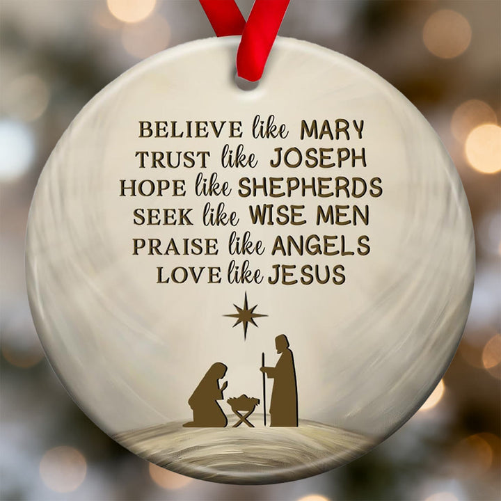 Christliche Weihnachtsdekoration mit Tugendspruch: Stilvolles Glaubenssymbol für die Weihnachtszeit - B - Acryl - image 5