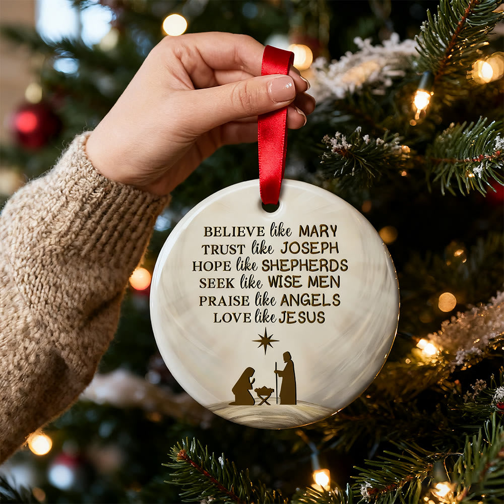 Christliche Weihnachtsdekoration mit Tugendspruch: Stilvolles Glaubenssymbol für die Weihnachtszeit - image 6