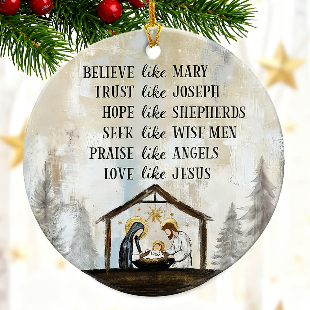 Christliche Weihnachtsdekoration mit Tugendspruch: Stilvolles Glaubenssymbol für die Weihnachtszeit - image 4